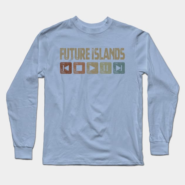 Future Islands Control Button Long Sleeve T-Shirt by besomethingelse